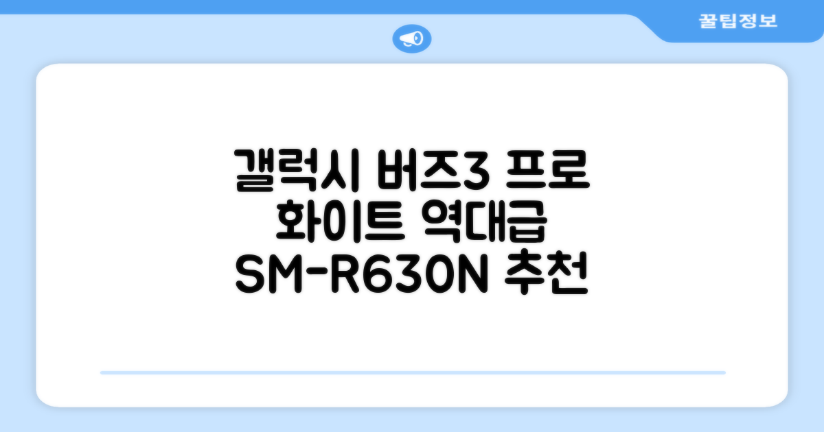 삼성전자 갤럭시 버즈3 프로 블루투스 이어폰, SM-R630N, 화이트 추천 리뷰
