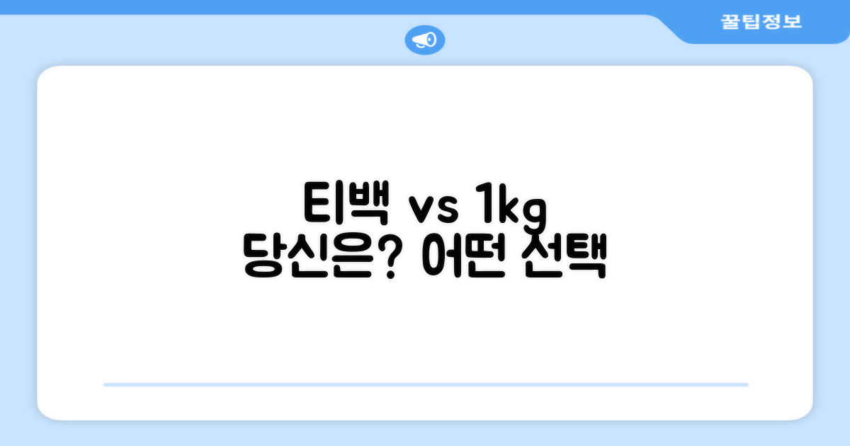 간편한 티백 vs 넉넉한 1kg
