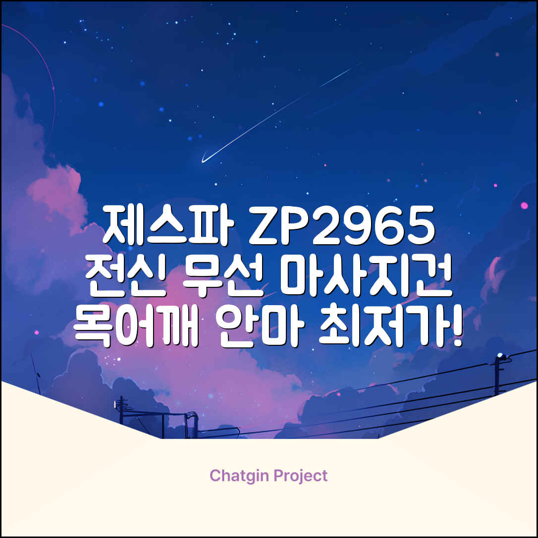 제스파 클래식 전신 무선 자동 마사지건 목어깨 안마기 ZP2965, 블랙 + 로즈골드 추천 리뷰