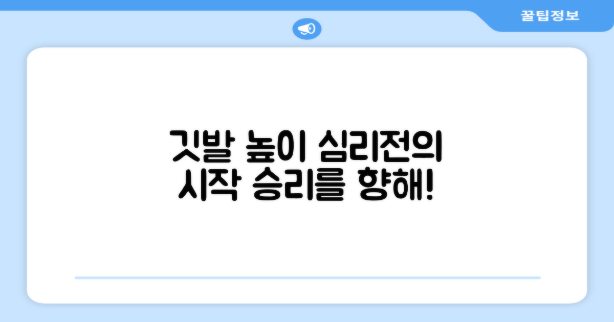 깃발 높이, 심리전의 시작