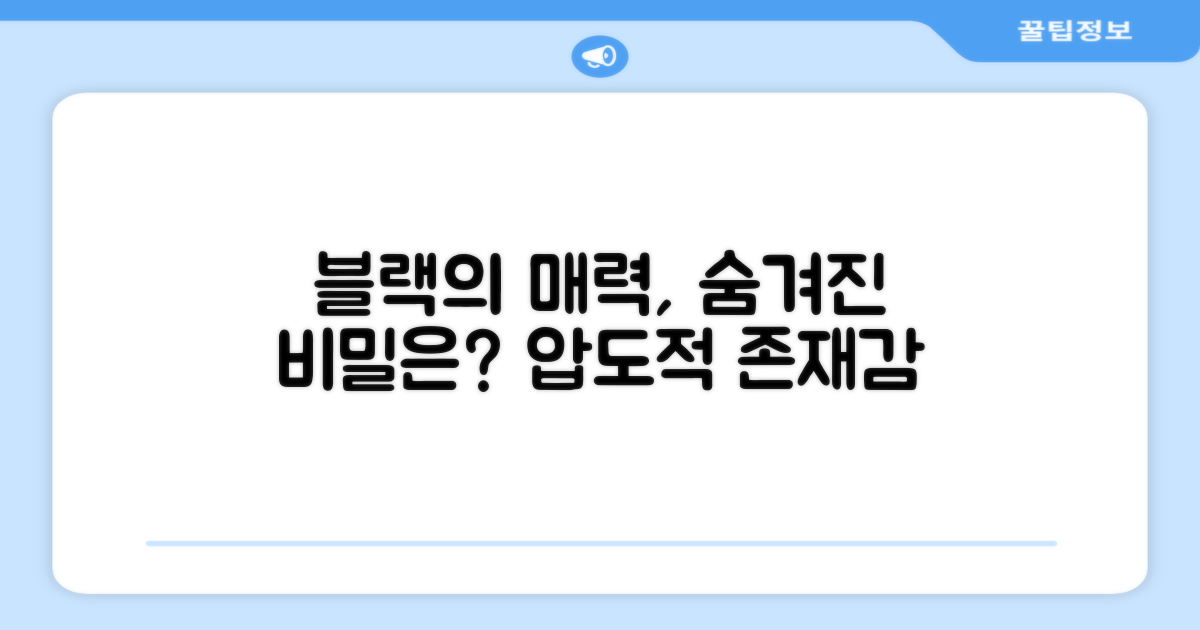 블랙 색상이 매력인 이유는?