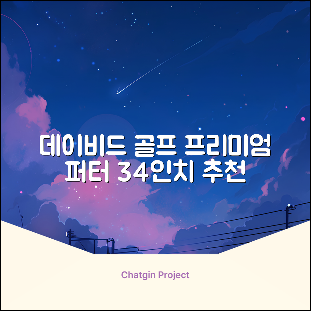 데이비드 프리미엄 투어 퍼터 말렛 블레이드 + 자석티 증정 퍼트 반달 일자, 34인치 추천 리뷰