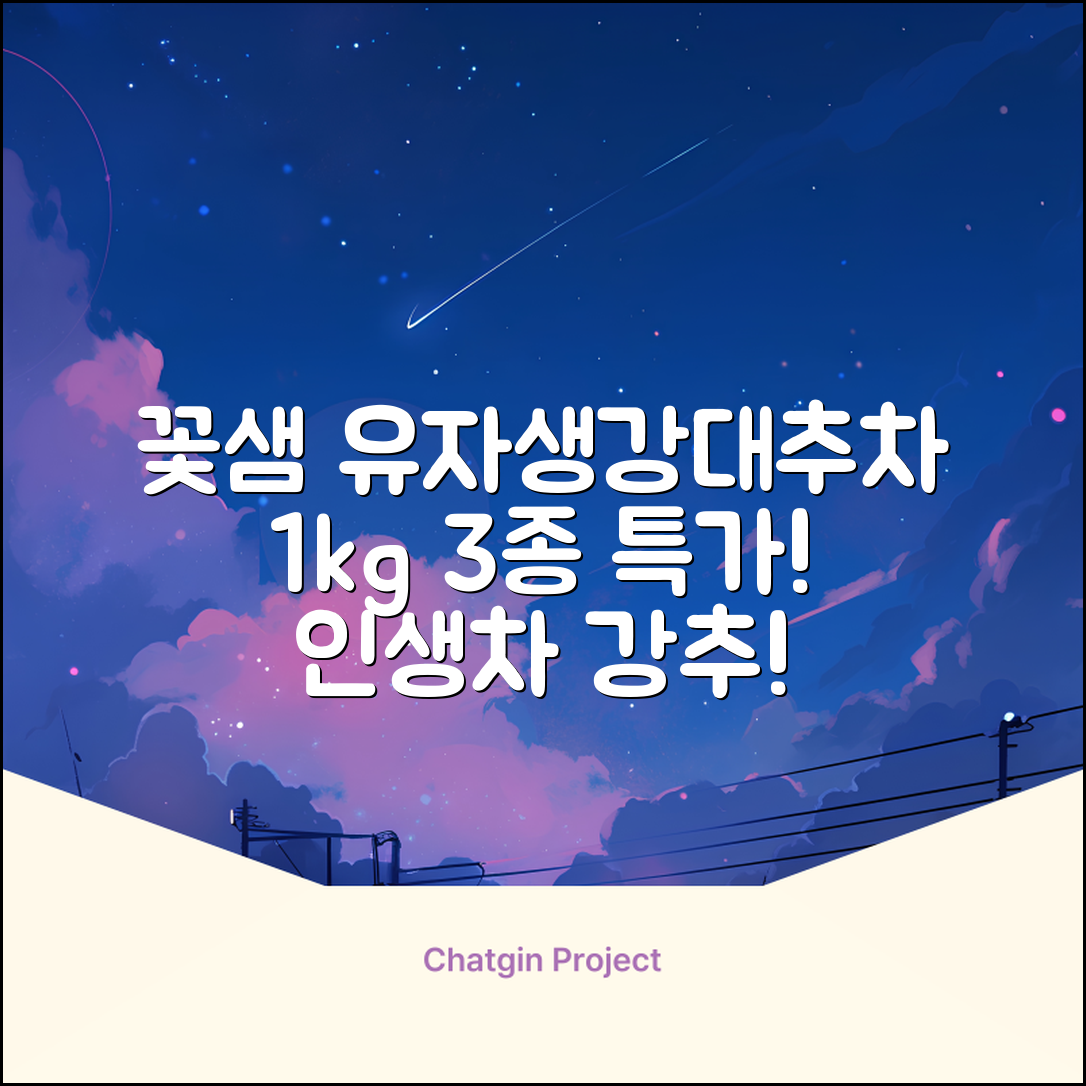꽃샘 유자차S 1kg *생강차S 1kg *대추차 1kg, 1개, 1개 추천 리뷰