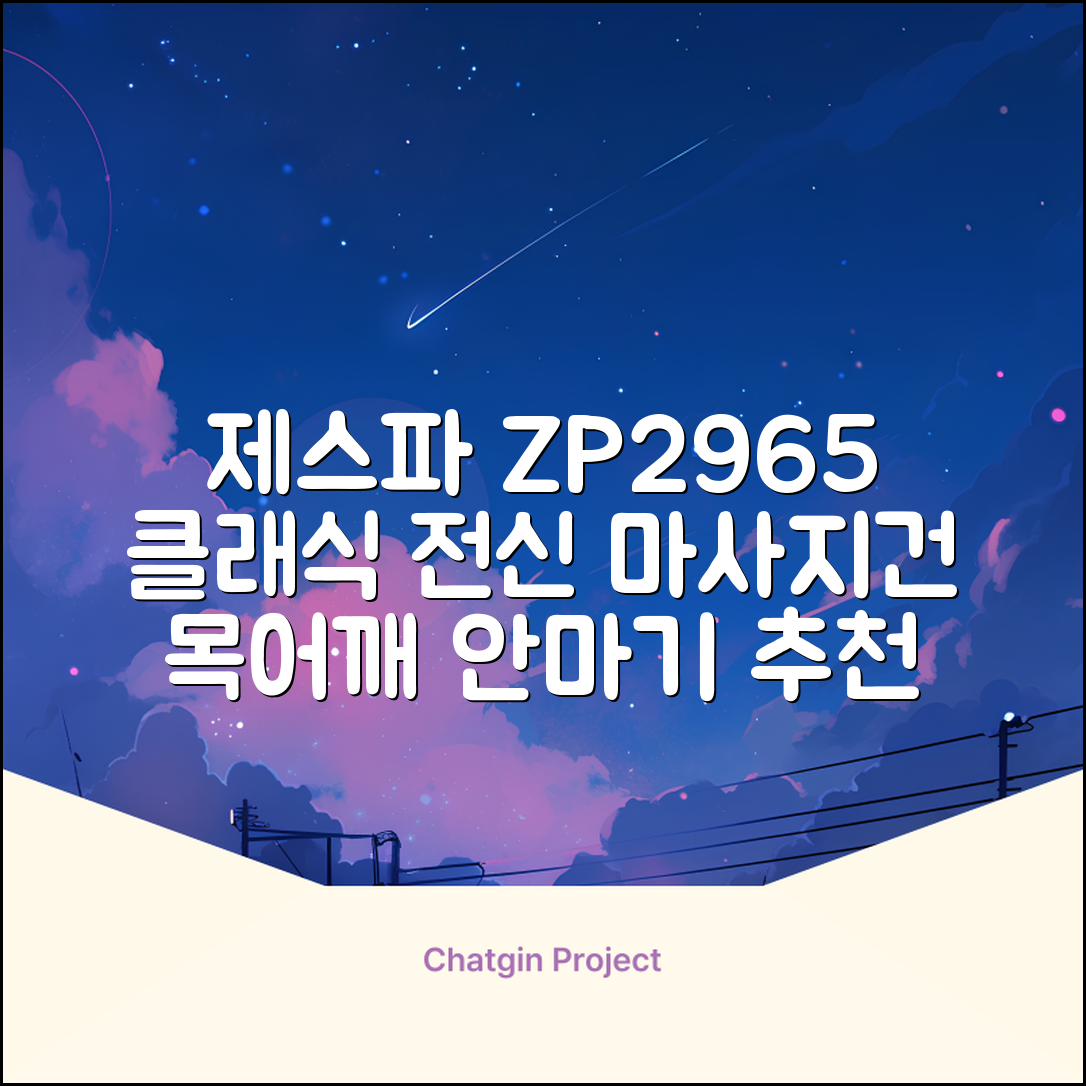 제스파 클래식 전신 무선 자동 마사지건 목어깨 안마기 ZP2965, 블랙 + 로즈골드 추천 리뷰