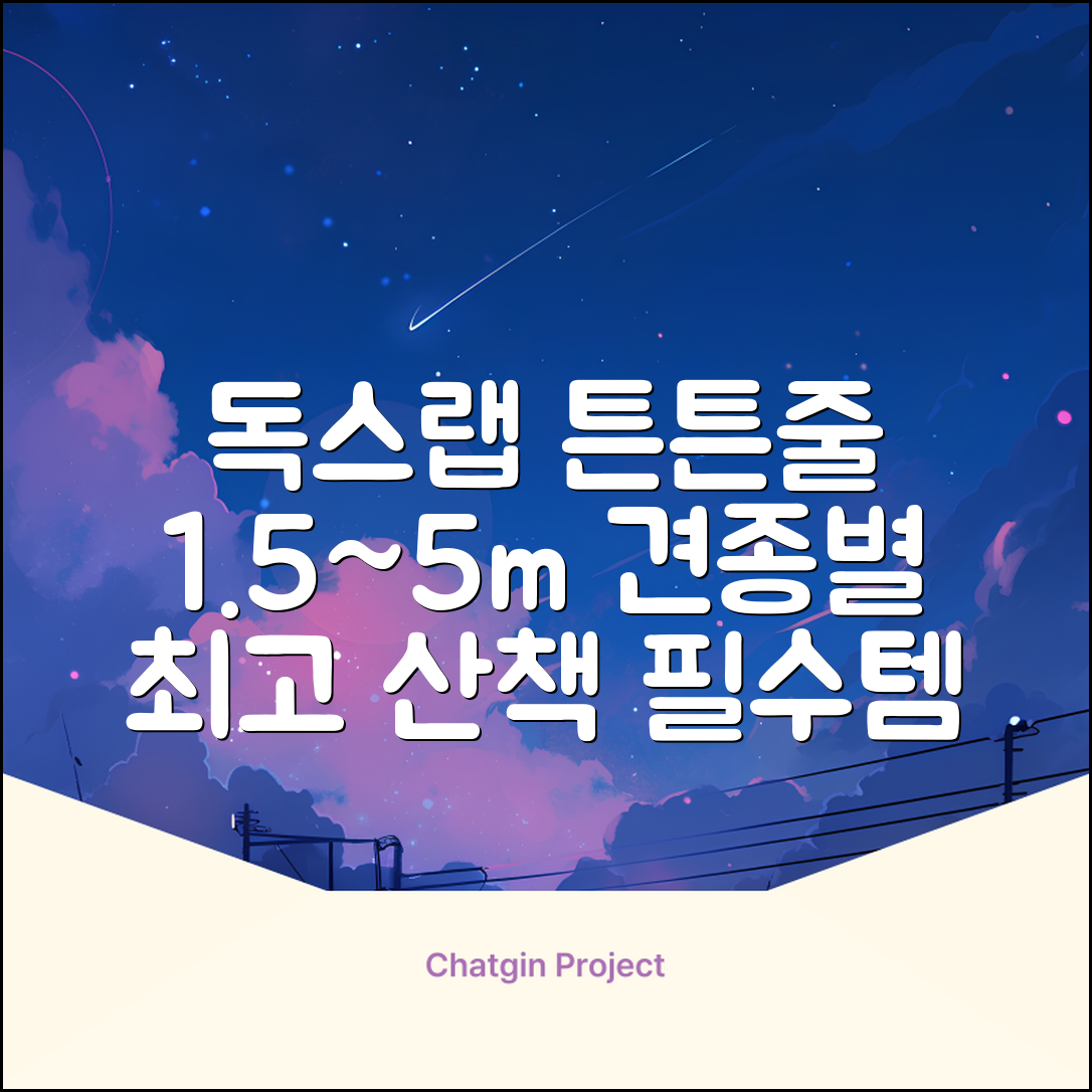 독스랩 1.5m 2m 3m 5m 스트롱 로프 소형견 중형견 대형견 줄 강아지 리드줄 산책줄, 블랙, 1개 추천 리뷰