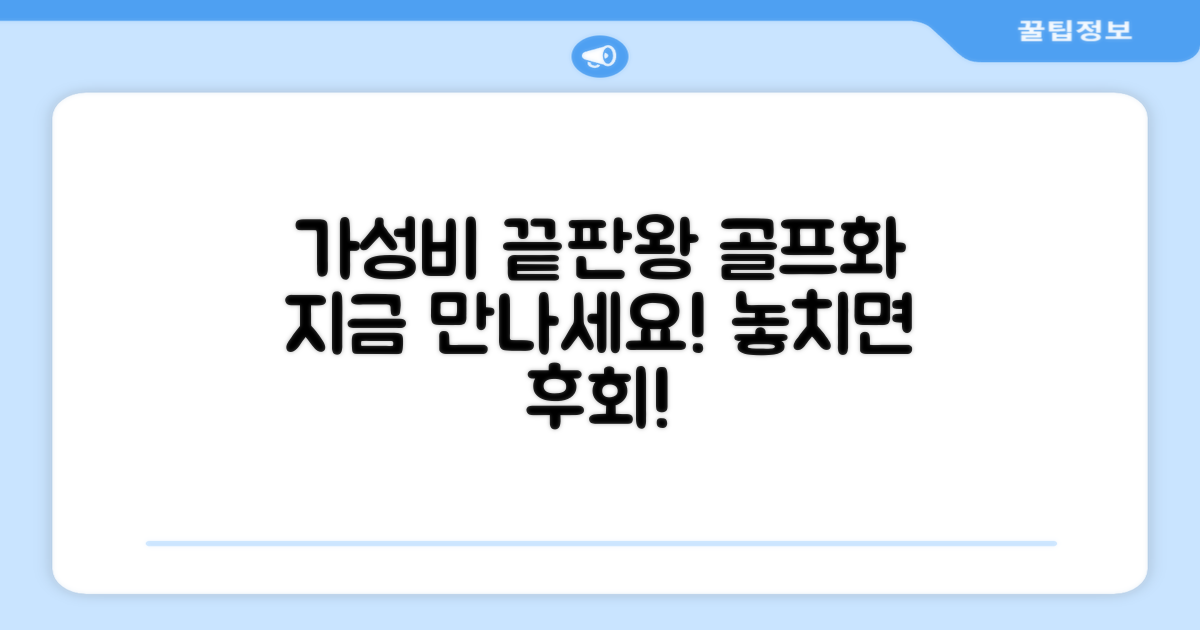 가성비 끝판왕 골프화, 지금 만나보세요!