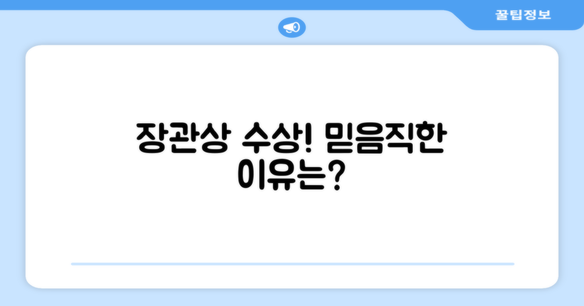 장관상 수상, 믿음직한 이유