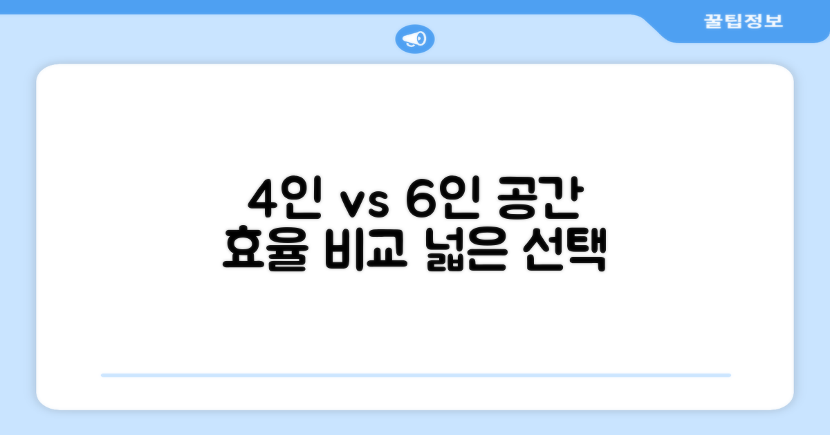 4인용 vs 6인용 공간 효율