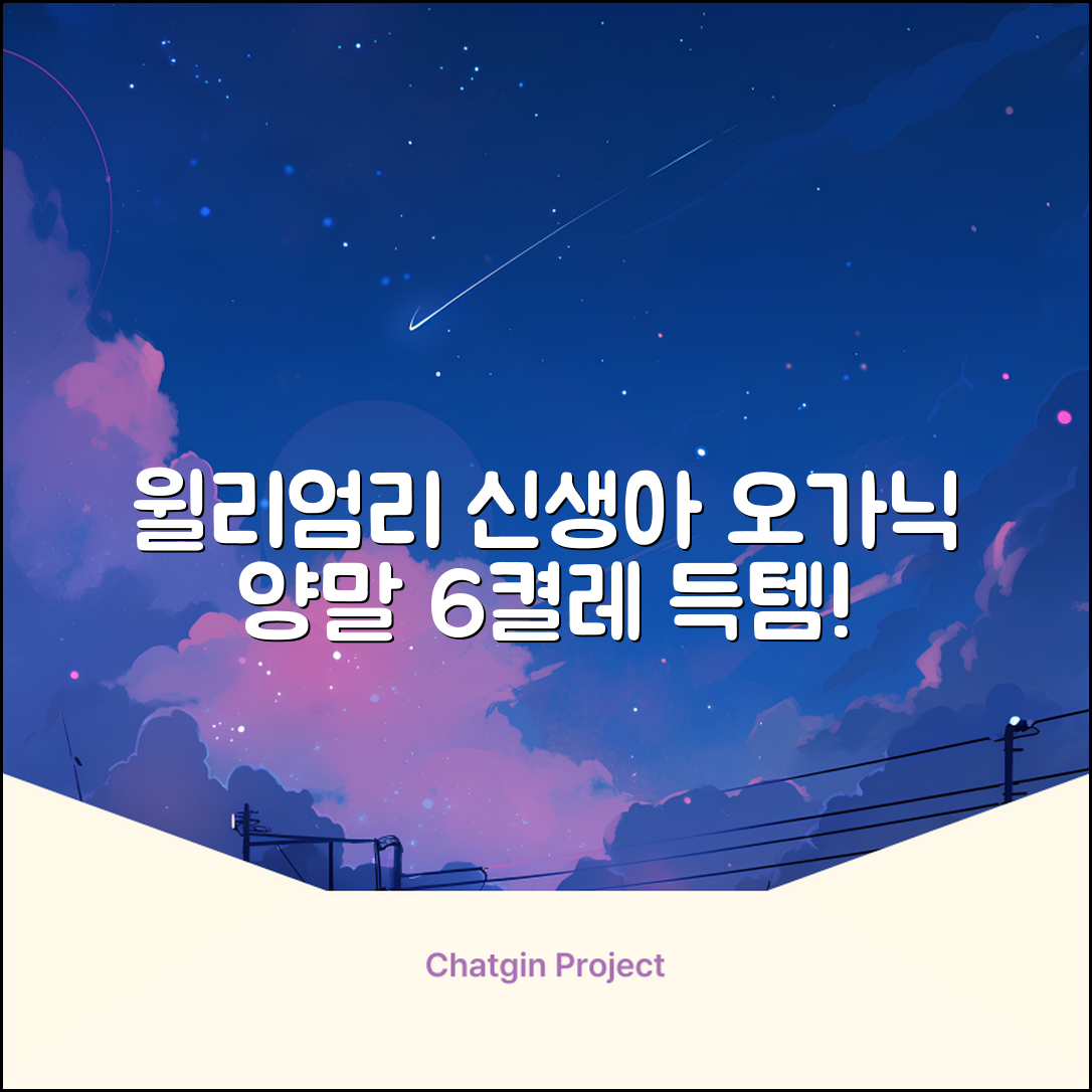 윌리엄리 신생아 오가닉 양말 6켤레 추천 리뷰