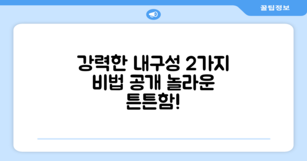 2가지 튼튼한 내구성