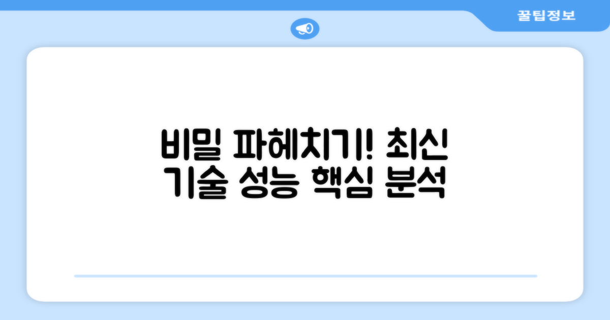 최신 기술, 성능의 비밀 파헤치기