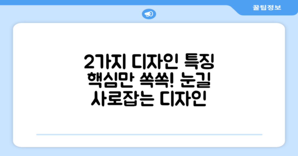 2가지 디자인 특징 소개