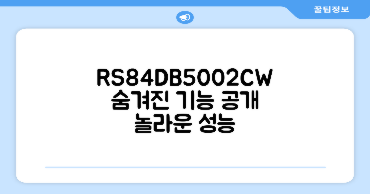 RS84DB5002CW, 어떤 기능이 있을까요?