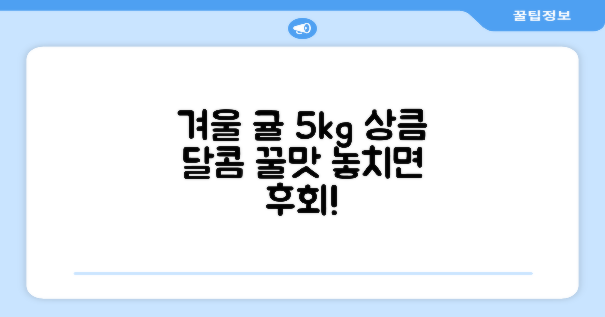 겨울 제철 과일, 귤 5kg 추천