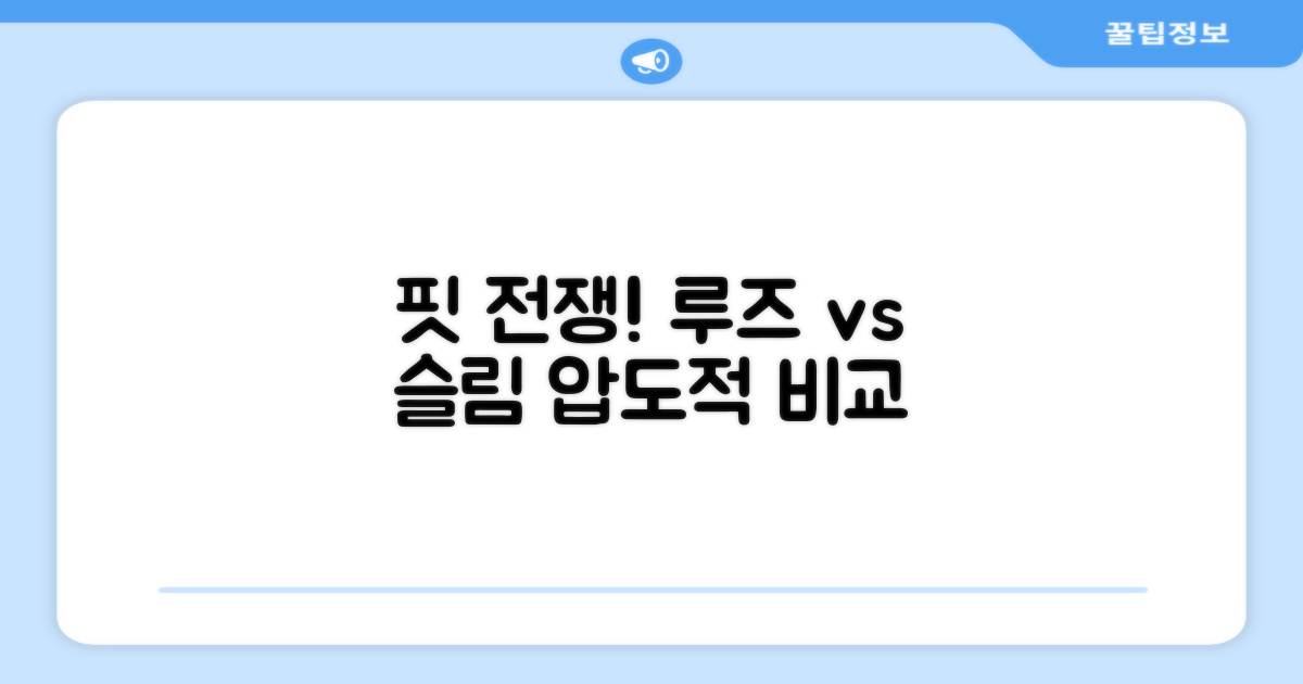 루즈핏 vs 슬림핏 비교